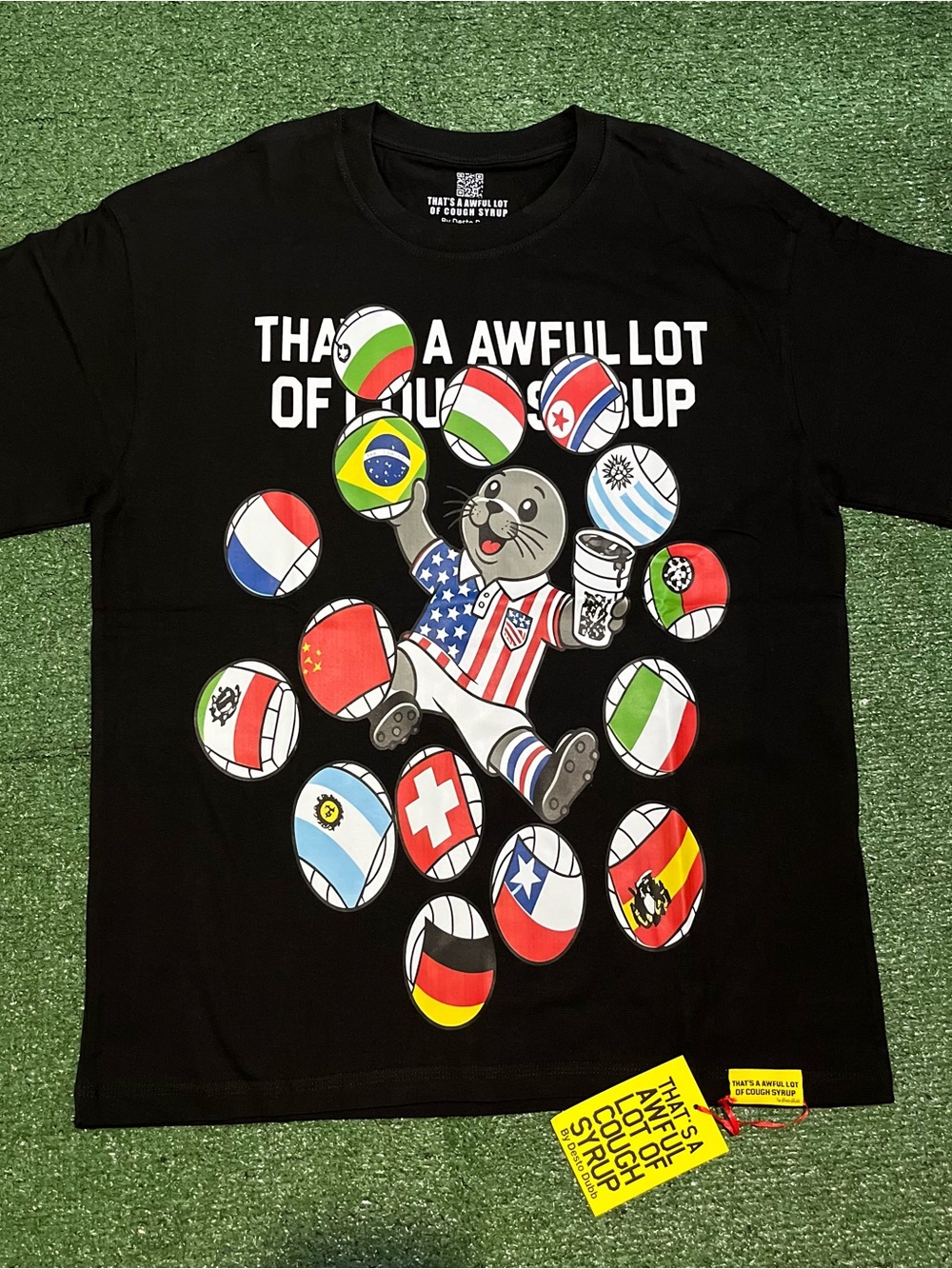That’s a awful lot of cough syrup Black Graphic Seal Soccer